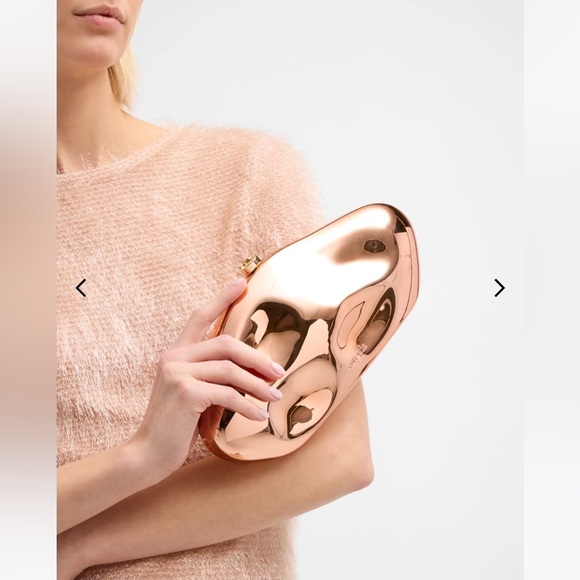 Cult Gaia The Caldera Metallic Clutch Bag in copper - NWT with dust bag - Picture 6 of 12